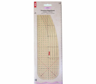 1 Premium Bügellineal - 30cm x 10cm - Hitzebeständig - Transparent - veno