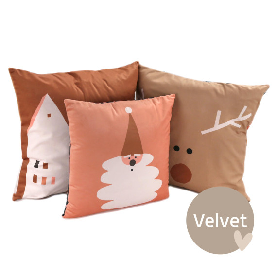 Kissenstoff - DIY - Kissen-Set -  Home for Christmas - Velvet - abby and amy