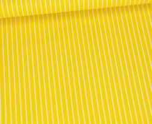 Baumwolle - Webware - Popelin - Bedruckt - Schmale Streifen - Gelb