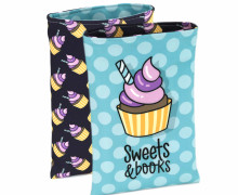 DIY-NÄHSET - Buchtasche - Cupcake - Sweets & Books - Hamburger Liebe - Softshell - abby and amy