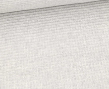 Waffel Piqué - Baumwolle - Meliert - Hellgrau