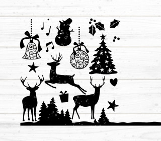 Wald Weihnachten Plotterdatei SVG DXF FCM