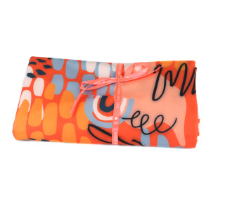2m Zuschnitt - Badelycra - Abstrakter Sommer - Orange - abby and me