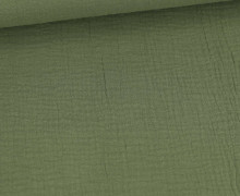 Musselin - Muslin - Double Gauze - Uni - Olivgrün - 125g - Schnuffeltuch - Windeltuch