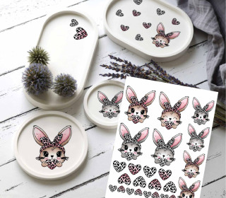 Rub-On Sticker - Häschen - Tante Henni Rubons - vielfältig nutzbar