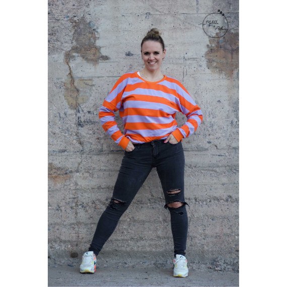 Sommersweat - Just Stripes! - Uni - Flieder