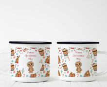 Emaille Becher - Christmas Mug - Gingerbread - Weihnachten