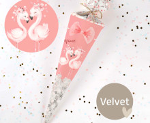 DIY-Nähset Schultüte - Flamingo Freunde - Velvet - zum selber Nähen