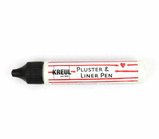 1 3D-Effektfarbstift - Pluster & Liner Pen - Feine Malspitze - 29ml - KREUL - Nachtleuchtgelb (49820)