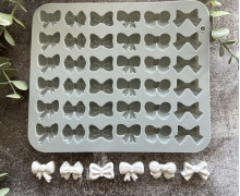 Silikon - Gießform - Matte - Mini Schleifen Mix - für 36 Figuren - vielseitig nutzbar