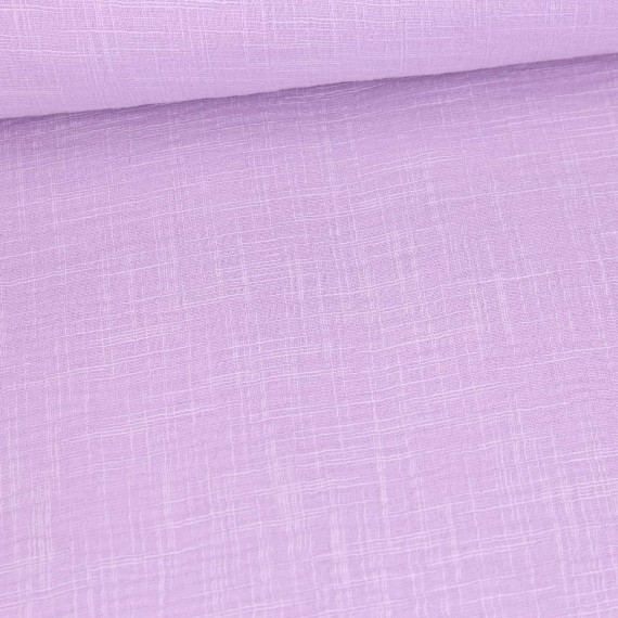 Musselin - Muslin - Double Gauze - Schnuffeltuch - Windeltuch - Uni - Slub-Garn - Flieder