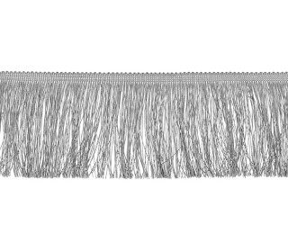 1 Meter Fransenband - Fransenborte - 10cm - Grau
