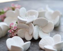 Silikon - Gießform - Mini Blüten - einzeln & Cluster - Multiform - für 2 Figuren - vielfältig nutzbar