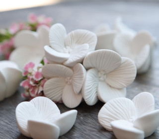 Silikon - Gießform - Mini Blüten - einzeln & Cluster - Multiform - für 2 Figuren - vielfältig nutzbar