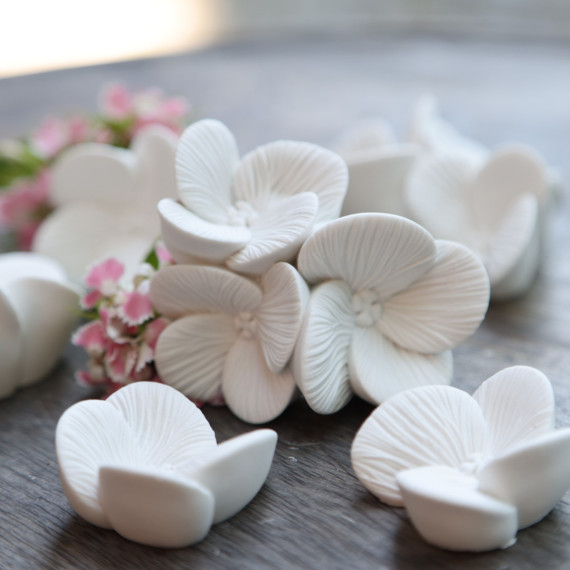 Silikon - Gießform - Mini Blüten - einzeln & Cluster - Multiform - für 2 Figuren - vielfältig nutzbar