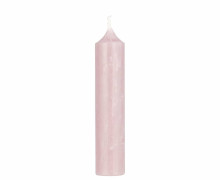 1 kleine Kerze - Kurze Stabkerze - Paraffin - 11cm - Ø 2,2cm - Hellrosa
