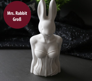 Silikon - Gießform - Mrs. Rabbit - Sensual - Hase mit Corsage - Dekohase - Groß - vielfältig nutzbar