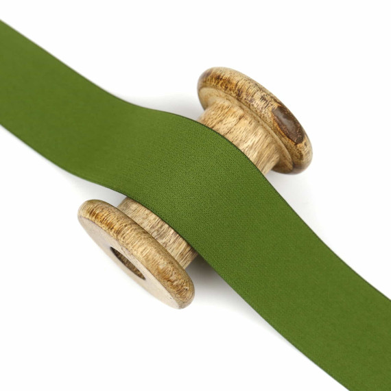 1m Gummiband - Elastisch - Uni - 40mm - Farngrün