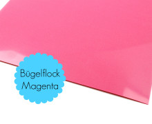 A4 Bügelflock - Bügelfolie - Magenta (Mengeneinheit: 1piece)