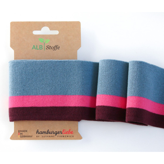 Bio-Bündchen - College - Cuff Me - Hamburger Liebe - Blaugrau