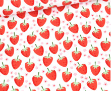 Jersey - Früchte - Erdbeeren - JaTiJu - Weiß
