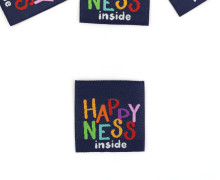 1 Label - HAPPYNESS inside - Stahlblau - jojulein design