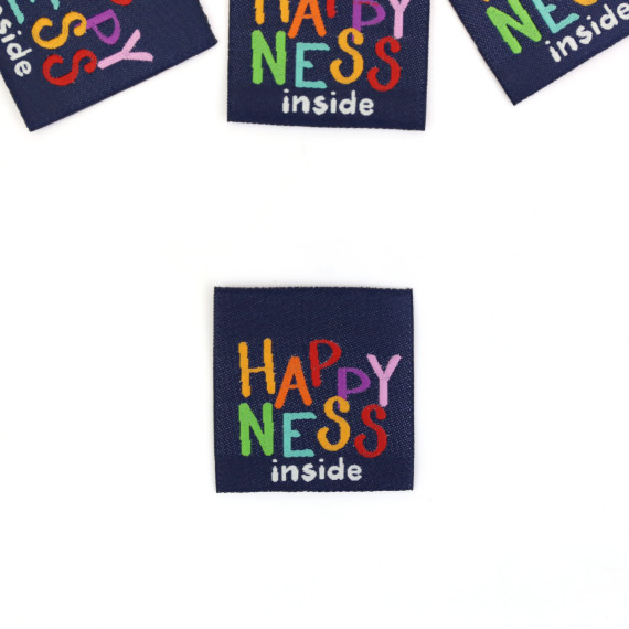 1 Label - HAPPYNESS inside - Stahlblau - jojulein design