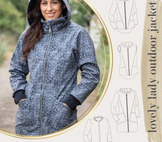 lovely lady outdoor jacket 34-56 Schnittmuster Damenjacke Mantel & Weste Collegejacke Softshelljacke Walkjacke Kuschelmantel  Nähanleitung