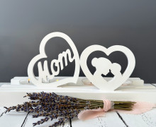 Silikon -  Gießform - Stecker Mom und Silhouetten in Herzen - für Steckleisten - Lichtdeko - vielfältig nutzbar