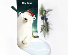 DIY-Nähset - Nikolaussocke - Softshell - Eisbär - Polarnacht