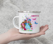 Emaille Becher - Blumenhexe - Adoringly Dzio