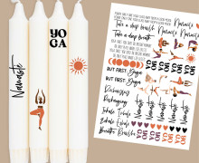 DIN A4 - Tattoofolie - Yoga - für Kerzen / Keramik