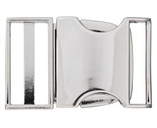 1 Steckschnalle - 25mm - Metall - Silber