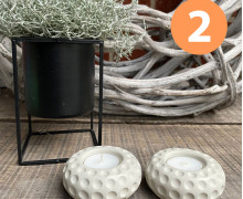 Silikon - Gießform - Teelichthalter - Kerzenhalter - Bubbledesign - Variante 2 - vielfältig nutzbar