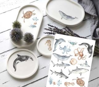 Rub-On Sticker - Ozeanfreunde - Tante Henni Rub-Ons - vielfältig nutzbar