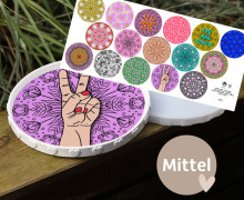 Outdoorstoff - Look At Me - Inlays für Silikon - Dekoteller - Tablett - Mit Sternen/Herzen - Mittel - Cherry Picking - abby and amy