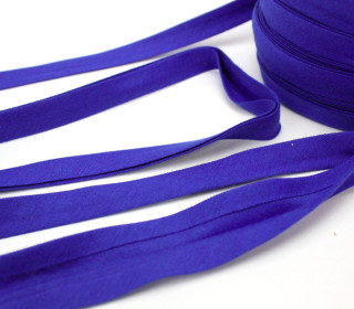 3 Meter elastisches Schrägband - 15mm - Jersey - Blau