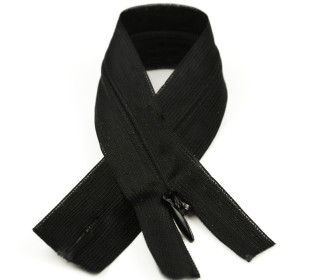 1 Polyesterreißverschluss - 22cm - S6 - Nicht Teilbar - Unsichtbar -  Hochwertig - Prym - Schwarz (000)