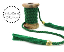 Kordel mit Tassel - Tunika Band - Grün - Schmal