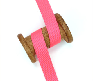 1m Weiches Gurtband - Uni - 20mm - Neonpink