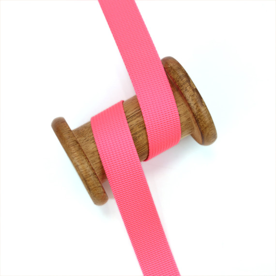 1m Weiches Gurtband - Uni - 20mm - Neonpink