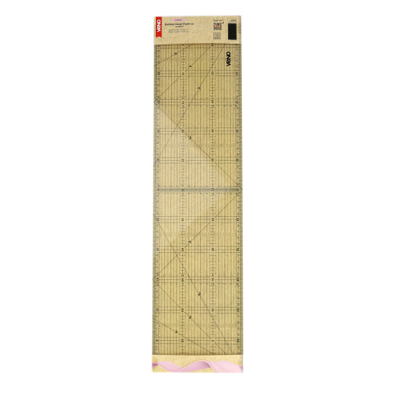 1 Quilting Lineal - 15cm x 60cm - Rutschfest - veno - Transparent