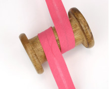 3 Meter Schrägband - Baumwolle - Himbeerrot - Uni - 2cm x 3m - Zugeschnitten