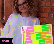 Onkel Bo's Neon Bügelbilder - DIN A4 - Konfetti - Stripes