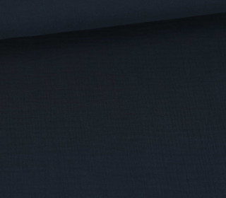 Musselin - Muslin - Double Gauze - Uni - Stahlblau