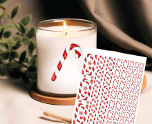 Rub-On Sticker - Classic Scandi Christmas - Zuckerstangen - Tante Henni Rub-Ons - vielfältig nutzbar
