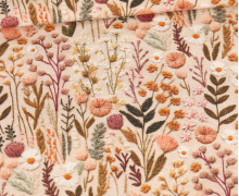 Outdoorstoff - Blumenstickerei - Rosé - abby and amy