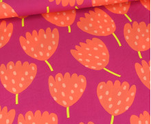 Baumwolle - Webware - Fine Poplin - NERIDA HANSEN - Tulips - Fuchsia