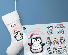 Onkel Bo's Bügelbilder - DIN A4 - Winter Pinguine - Ho Ho Ho