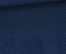 Parma - Samt - Dekostoff - Bubble-Struktur - Polsterstoff - Uni - Stahlblau